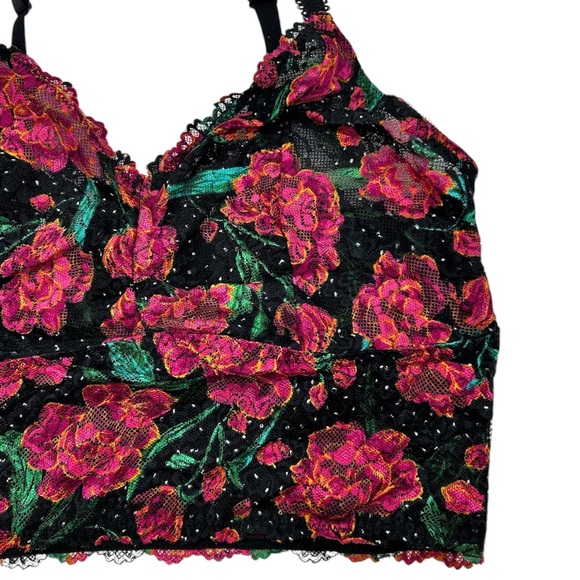 Torrid Women’s Floral Plus Size Black Lace Bralette Size 1X 2X 3X - Picture 8 of 12